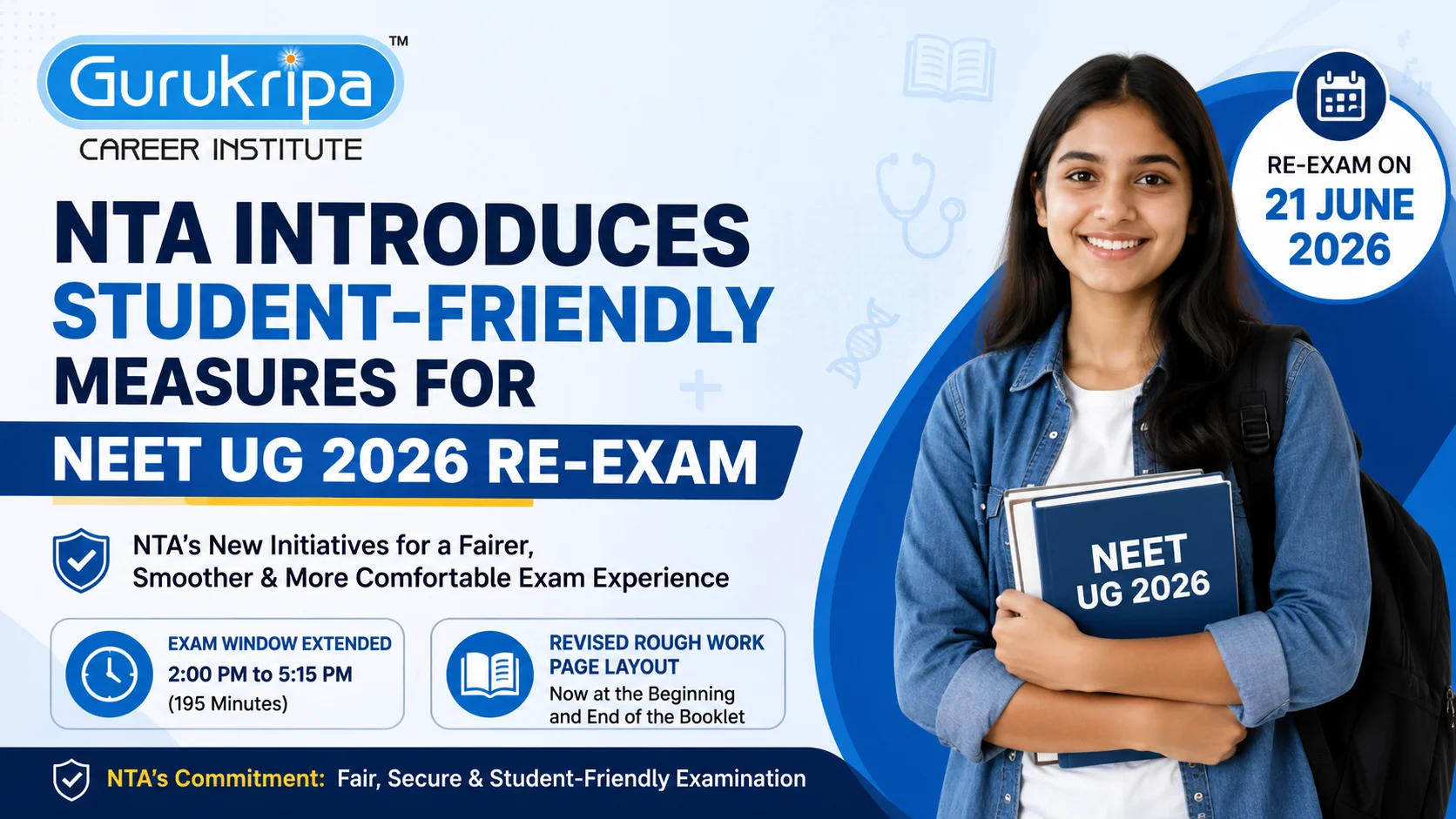 NTA Introduces Student-Friendly Measures for NEET UG 2026 Re-Exam